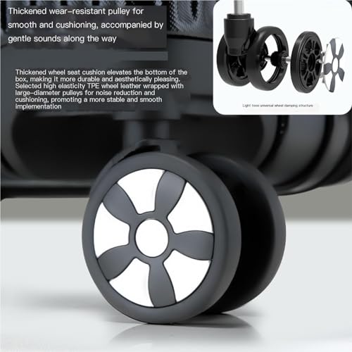 Suitcase Suitcases with Wheels Trolley Case Anti-Pressure and Anti-Fall Zipper Suitcase Thickened and Durable Carry-On Luggage Suitcases Large (Color : C, Size : 26in)2