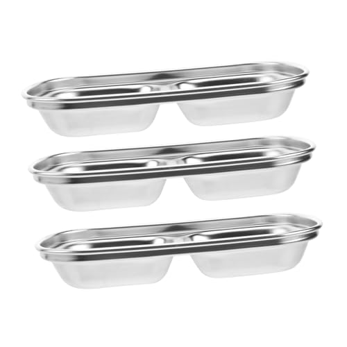 ELAYARD 3個 ステンレス製調味皿格 入り 耐熱 耐冷 耐酸性 小皿 ソースディップボウル 家 飲食店 ケータリング用 前菜 デザート 薬 再利用可能