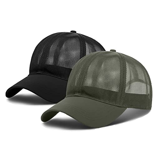 Image of Baseball Cap for Men Women, Men's Athletic Baseball Fitted Cap Classic Adjustable Plain Hat Quick Dry Trucker Hats
