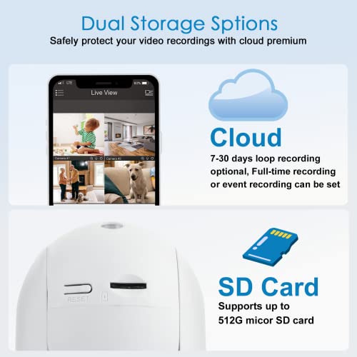 Dericam 2.5K Indoor Camera Home Security Surveillance,Hd Pet/Dog/Cat Camera With Night Vision & Phone App, 360° Smart Wifi Cameras Compatible With Alexa, 2-Way Audio, Motion Detection #TOP4