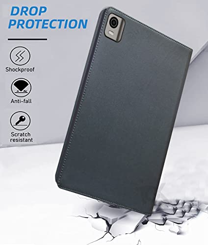 Image of TGK Leather Stand Flip Case Cover for Nokia Tab T21 10.36 inch Tablet (Grey)