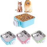 Crate Dog Bowl, Stainless Steel Removable Hanging Food Water Bowl Crate Coop Cup ,Pet Cage Bowls...