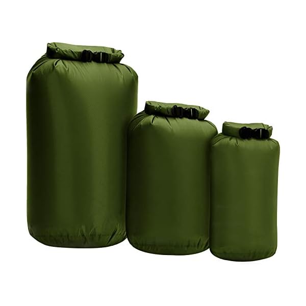 Lixada 3 Stück Dry Bag 8l, 40l und 70l,wasserdichter Packsack Roll Top Dry Sack Tragbarer Trockensack zum Kajakfahren Boot Angeln,Schwimme,Kanufahren,Rafting 31 41+nwslyImL. SS600