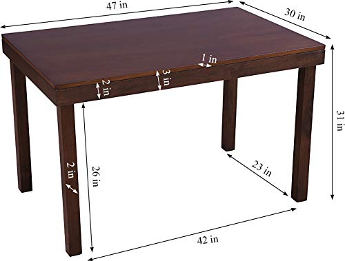Image of Hometown Hopton Solid Wood Four Seater Dining Table in Brown Color By Hometown