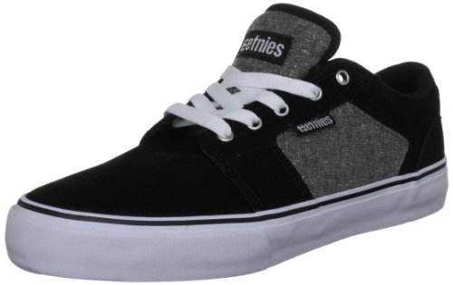 Etnies Men's Barge LS-M, Black/Black/White, 8 D US