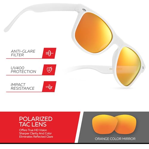 Image of Retro Rewind Polarized Sunglasses for Women Men - UV400 Classic Square Vintage Shades Trendy Unisex Sun Glasses
