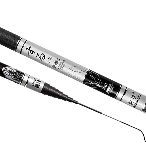 Caña de Pescar,Caña para Mar Caña de Pescar Ultraligera Hecha a Mano Fibra Carbono, caña telescópica, línea Fresca Arroyo, 3,6 Metros, 4,5, 7,2, 8, 9, 10(6.3M)