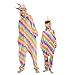 Regenboghorn Einhorn Kostüm Pyjama Pegasus Onesie Overall für Männer, Frauen, Kinder Halloween Party Onsie Overall Nachthemd Nachtwäsche Color Gold M