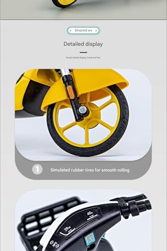 Image of FEXXA Police Motorcycle Toy - Pull Back Motorcycle Toys, Tiny Gift with Music Lighting, Latte Motorcycles Toy for Kids Boys Age 3-8 Year Old [NEW] (1 /10 Urban Sharing Electric Bicycle-Yellow)