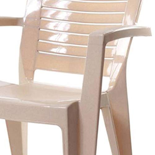 Image of CELLO Lumina Chair Set Pack of 2 - Marble Beige | Strong and Durable | Easy to Clean | Chair for Living Room, Bed Room, Kitchen, Office Room, Outdoor | 3 Years Warranty