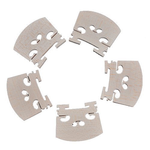 YMC Violin parts Violin-Bridge-5pc-4/4 Maple Bridge Violin Parts, 5 Piece