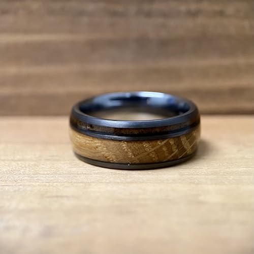 BW James Jewelers " The Winston Churchill Whiskey Barrel Cigar Tungsten Mens Wedding Engagement And Promise Bands With Kentucky Straight Bourbon Rings Comfort Fit Sizes 8-172