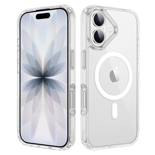 iCatchy Magsafe - Funda protectora transparente para iPhone 17 compatible con Magsafe de grado militar, protección contra caídas y antiamarilleamiento (transparente)