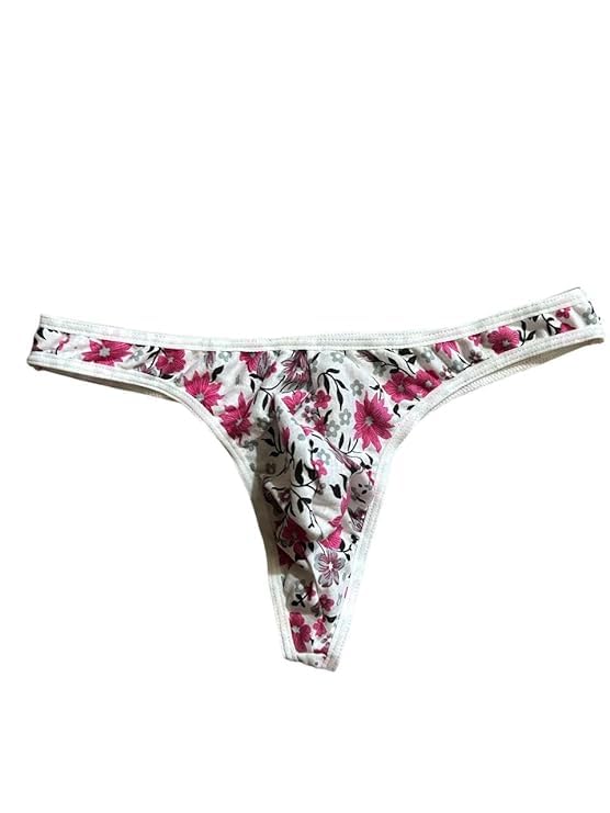 Cotton Blend Men's Thong G-String Underwear, multiycolur Red-picture-17