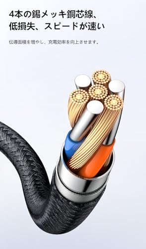 Image of Mcdodo 3 in 1 Rapid Charging Cable, 3.5 m (1.2 m), 3.5 A Rapid Charging, 3 Types of Simultaneous Charging, High Speed Data Transfer (Lightning Only), i-Phone Cable, USB-C Cable, Micro USB Cable,