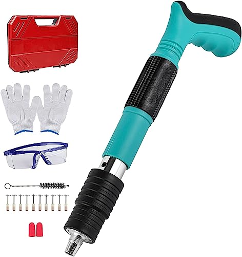 Image of Nail Wall Fastening Tool for Cement Wall - Manual Steel Nails Gun, Portable Concrete Nail Gun with 10 Nails - Lightweight and Efficient Household Woodworking Tool inch