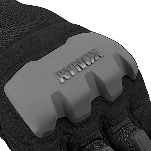 Image of Rynox Urban Pro 2 Gloves - Cuff Length Motorcycle Riding Gloves | Impact Protection | Scaphoid Protection | Abrasion Resistance - Black Grey, Small, Motorcycle Racing, Suede