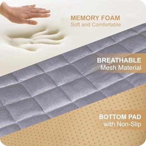 Image of Comfortable Ultra-Soft Memory Foam Car Seat Cover with Non-Slip Grip and Storage Pouch - Universal Fit, Car Seat Cover