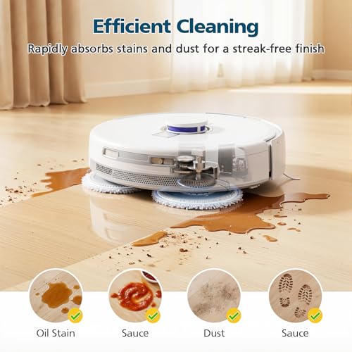 Image of 12 Pcs Replacement Mop Pads for Narwal Freo|Freo X Ultra| Freo Z10|Freo Pro | Freo Z Ultra & Freo X10 Pro Robot Vacuum & Mop, Washable Reusable Microfiber Robot Vacuum Mop Pads