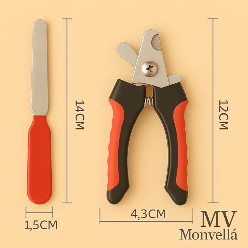 Cortador de Unhas Pet Kit com Alicate e Lixa para Cães e Gatos - Ferramenta de Cuidados para Pets -