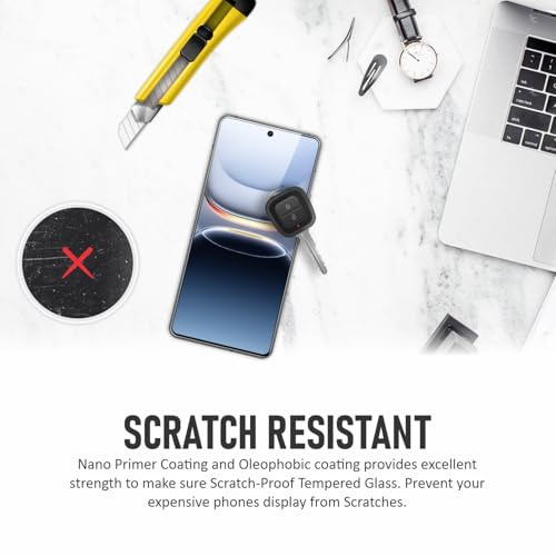 Image of SupCares Tempered Glass for iQOO 13 5G (6.82 Inch) With Installation Kit | 9H Edge to Edge Screen Protector | Black