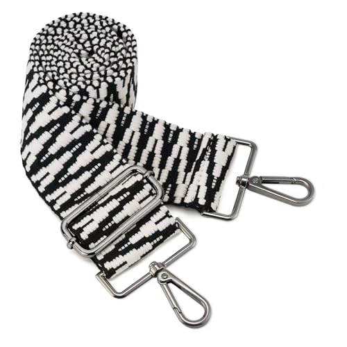 Image of ZOOEASS Nickel Buckles Wide Shoulder Strap Adjustable Replacement Belt Gun Buckles Guitar Style Crossbody Bag Strap