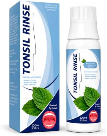 Tonsil Stone Mouthwash – Tonsil Stone Rinse with Nature’s Soothing Formula, 100 ML – Helps Remove Bad Breath and Relieve Dry Mouth