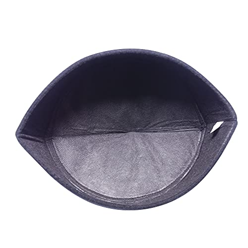 Solid Black Moroccan Fez-Style Kufi Hat Cap w/Pointed Top (XXXXL)