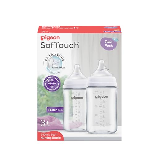 PIGEON SOFTOUCH BPP NURSING BOTTLE T-ESTER 240ML TWIN PACK LOGO