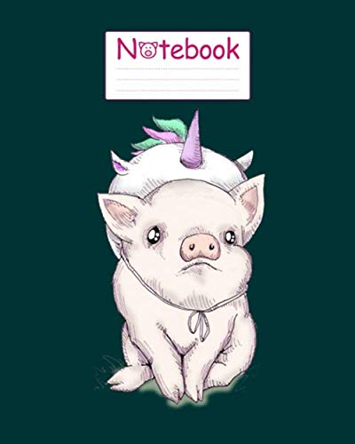 Notebook: unipig - for men woman Journal/Notebook Blank Lined Ruled 100 pages 8x10 inches