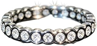 Vågig kant, full bana ring för kvinnor – kubisk zirkonia guldpläterat band, elegant par statement-smyckesgåva till henne eller honom, jubileumspresent till fru, man eller bästa vän