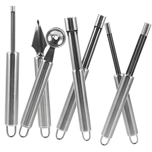 OUNONA 1Set Stainless Steel Fruit Core Remover Manual Jujube Pitter Tool for Apples Pears More Ergonomic Design Lightweight for Home Restaurant Outdoor Use
