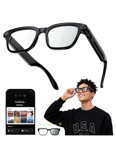 SURPAO AI Smart Glasses with Camera, 4K POV Recording, Photochromic Lenses