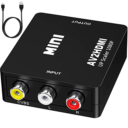 Convertisseur RCA vers HDMI adaptateur mini AV CVBS video audio pour Xbox Wii N64 STB VHS