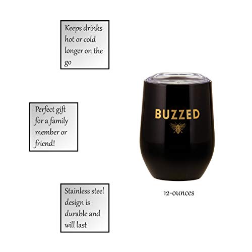Image of Santa Barbara Design Studio Creative Brands Sippin' Pretty Stainless Steel Insulated Wine Tumbler, 12-Ounce, Buzzed