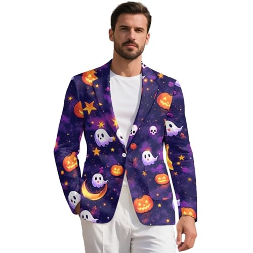 Men's Suit Blazer Slim Fit Business Casual Men Suit Sport Coat One Button Travel Blazer Lightweight Suit Jacket