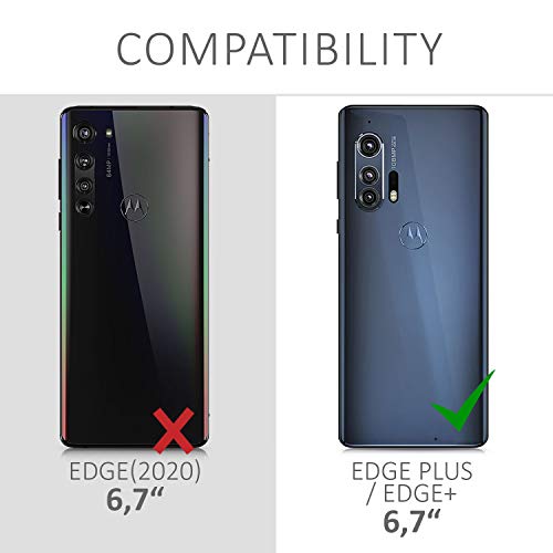 Kwmobile Wallet Case Compatible With Motorola Edge Plus/Edge+ - Case Fabric And Faux Leather Phone Flip Cover - Grey/Black #TOP5