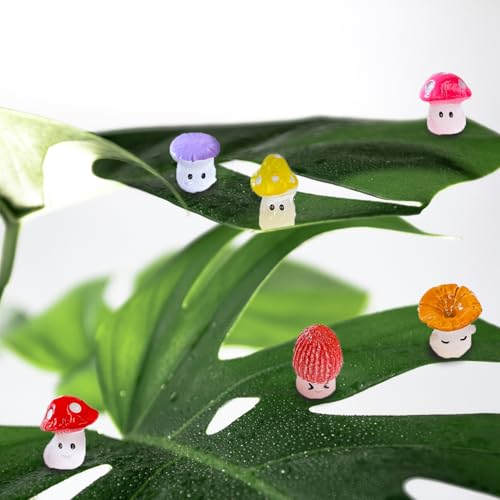 Plant Magnets Mushroom for Potted Plants, 6 PCS Cute Magnetic Mushroom Plant Accessories for Plant Lovers Gifts, Indoor Office House Potted Plants Funny Unique Decorations