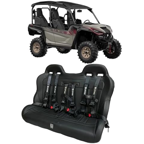 Yamaha Wolverine RMAX/X4 Rear Bench Seat with (3) 4-Point Harness (2018-2024) Cover