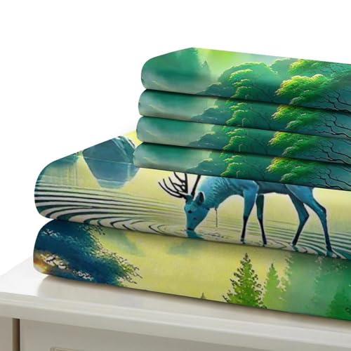Housse de couette fermeture éclair pratique et parure de lit 3D microfibre douce