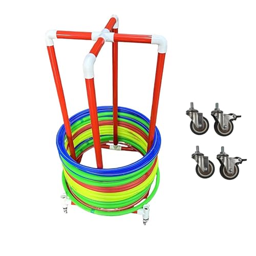GTHTUHFD Chariot De Rangement Mobile Universel pour Cerceaux De Hula Hoop, avec roulettes, pour Un Rangement Et Un Transport Faciles dans Les Jardins d'enfants...