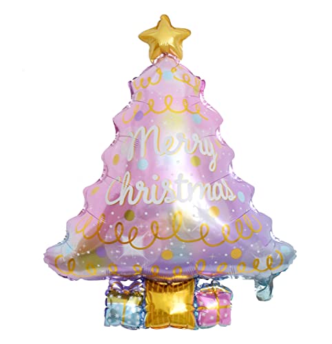 G.Schaf アルミバルーン クリスマス 飾り かわいい 誕生日 学園祭 装飾 オーナメント 写真撮影背景 豪華 巨大 風船 サンタさん トナカイ 雪の結晶 クリスマスツリー クリスマス プレゼント 飾り付け デコレーション パーティーグッズ (クリスマ