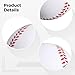 Texvora 3 Pcs Practice Baseballs, 3.5 In Pu Foam, Reduced Impact Training, White With Red Seams, Safe Baseball Gifts For Young Players