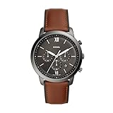 Correa de piel marrón FOSSIL Reloj para Hombre Neutra Chrono, Caja de 44 mm, Movimiento de Cronógrafo de Cuarzo, Correa de Piel, Marrón