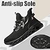 Steel Toe Cap Trainers Safety Trainers Men Women Work Boots Non-Slip Light Weight Industrial Protective Composite Men's Work & Utility Footwear Black #4