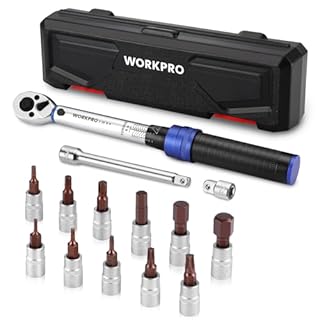 WORKPRO Chiave Dinamometrica da 1/4", Alta Precisione ±3%, 2-26 N·m, Set di Coppia da 14 Pezzi, Chiave a Cricchetto da 72 Denti, con Barra di Prolunga, per Auto, Bicicletta e Moto