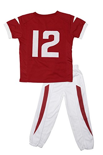FAST ASLEEP NCAA Arkansas Razorbacks Boys Toddler/Junior Football Uniform Pajamas, Size 6T, Red/White