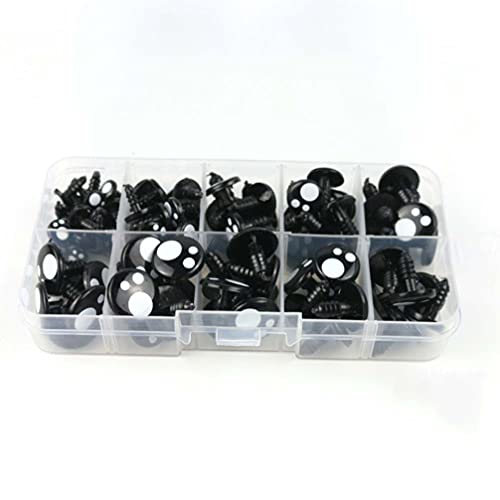 EXCEART 1 Set 100PCS Substituição DIY Handmade Dos Desenhos Animados de Plástico Olhos Da Boneca Olh