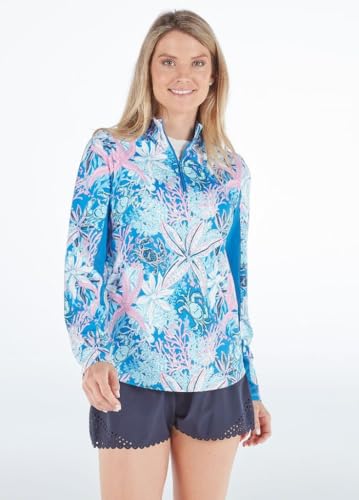 Long Sleeve Quarter Zip UPF 50 Sun Block Rash Guard Top2