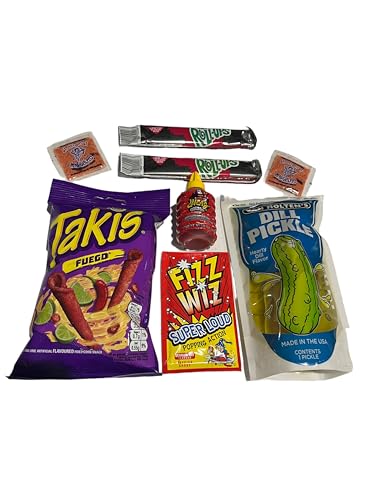 Van Holten's Chamoy Pickle Kit Challange including 2x Fruit Roll Ups, Chamoy Sauce, Takis and Tajin
